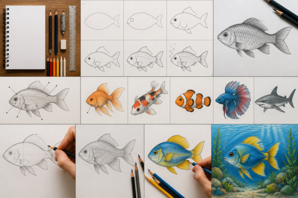 Fish Drawing Made Easy: Step by Step Guide for Every Skill Level