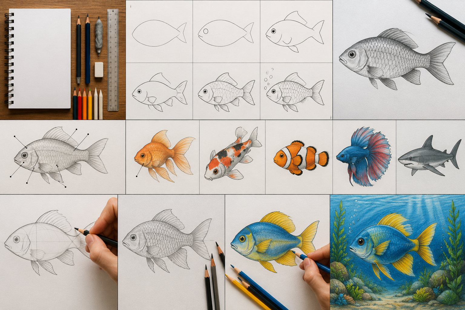 Fish Drawing Made Easy: Step by Step Guide for Every Skill Level