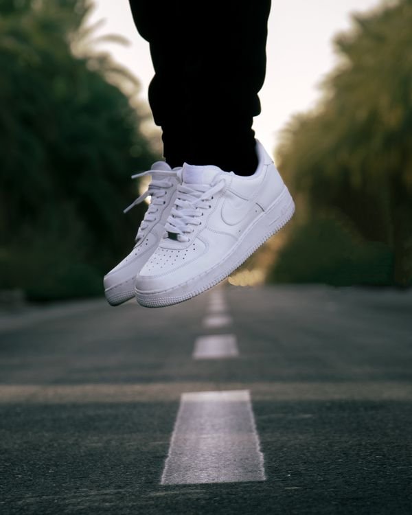 White sneakers staying bright during everyday outdoor wear