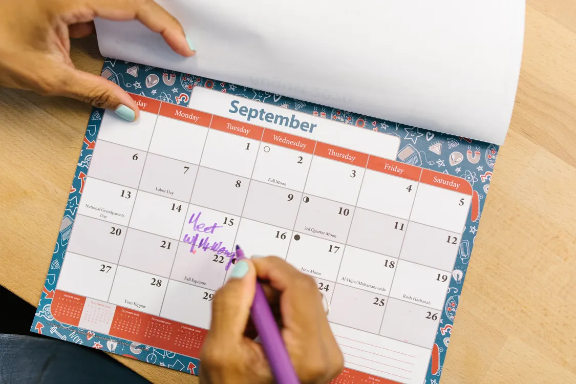 Daily planner showing scheduled tasks managed by automation tools
