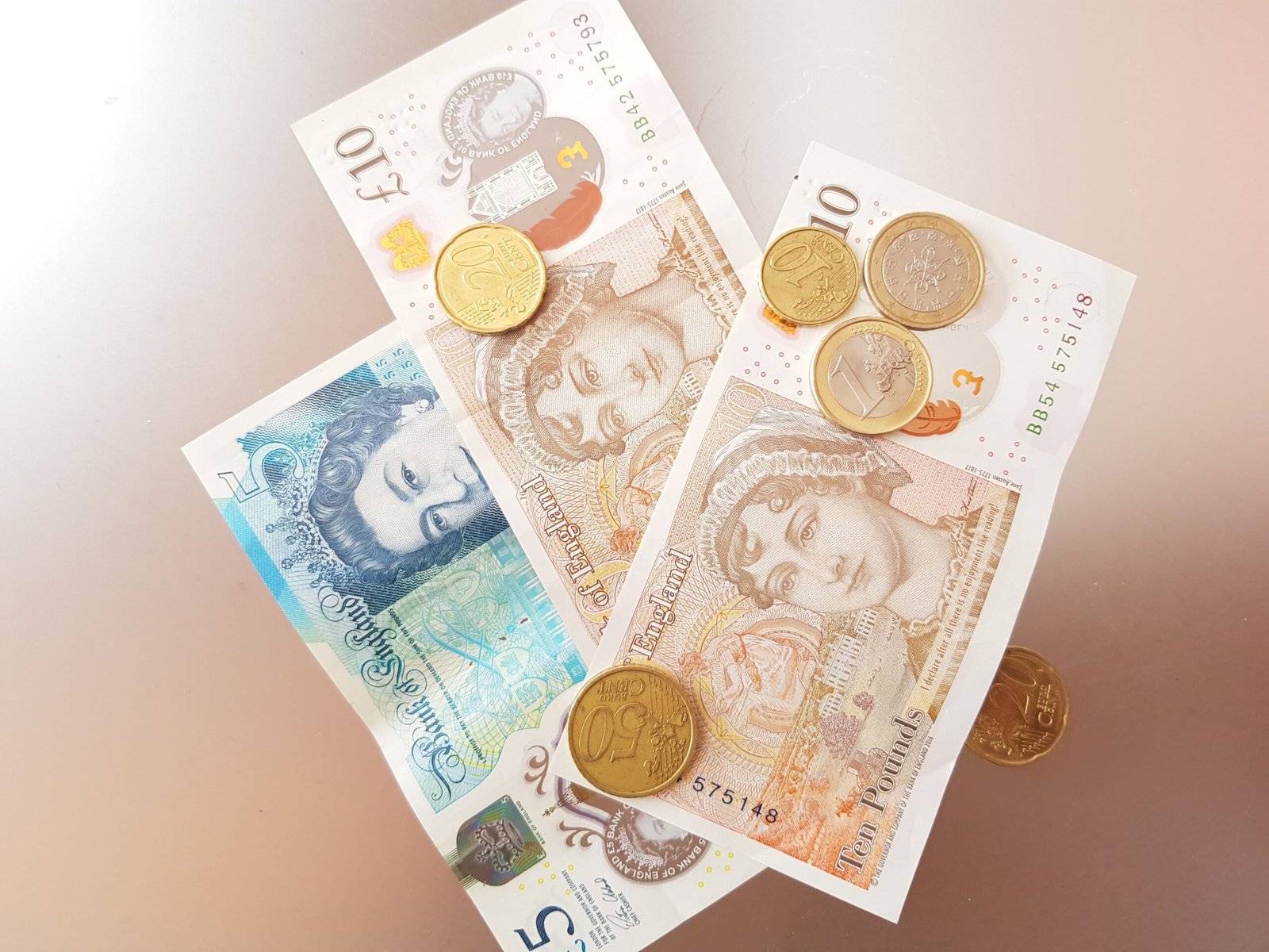 Stack of British pound banknotes representing celebrity television show salaries