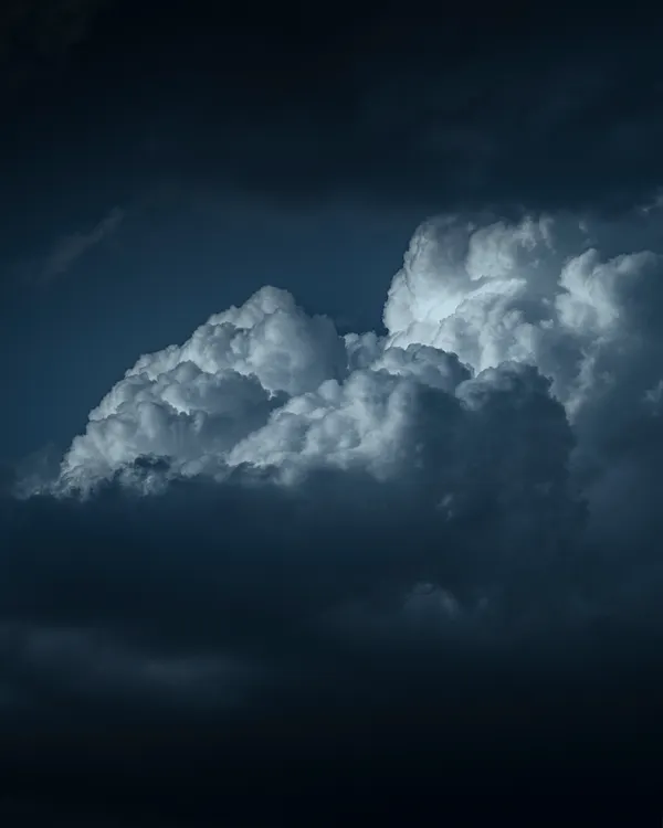 Dark storm clouds gathering in the sky