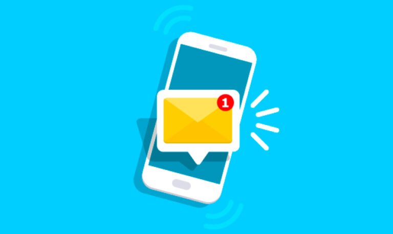 Business owner checking appointment reminder texts on a smartphone